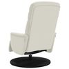 vidaXL Fauteuil inclinable avec repose-pied cr&egrave;me velours