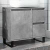 vidaXL Armoire de lavabo de salle de bain gris b&eacute;ton 65x33x60 cm