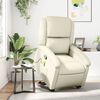 vidaXL Fauteuil inclinable de massage Crème Similicuir