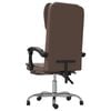 vidaXL Fauteuil inclinable de bureau Marron Similicuir