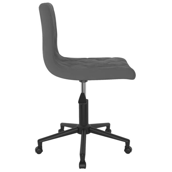 vidaXL Chaises pivotantes &agrave; manger lot de 4 gris fonc&eacute; velours