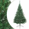 vidaXL Sapin de No&euml;l artificiel moiti&eacute; avec support vert 210 cm PVC