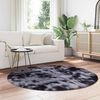 vidaXL Tapis Shaggy &agrave; poils longs NAVARRA gris fonc&eacute; 160x160 cm