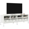 vidaXL Meuble TV blanc 135x39x43,5 cm acier lamin&eacute; &agrave; froid