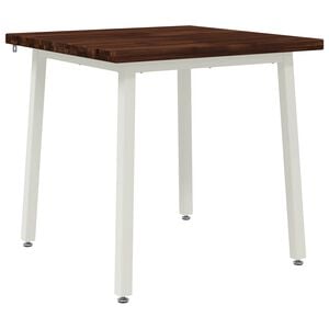 vidaXL 60 x 55 x 75 cm Bois d'Acacia Massif Marron fonc&eacute; et Blanc
