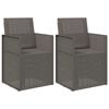 vidaXL Chaises de jardin salle &agrave; manger 2 pc Gris clair PP