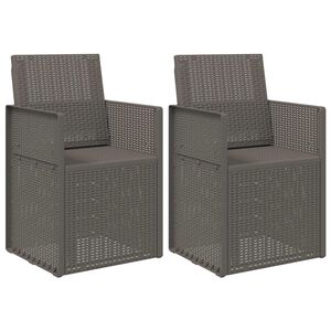 vidaXL Chaises de jardin salle &agrave; manger 2 pc Gris clair PP