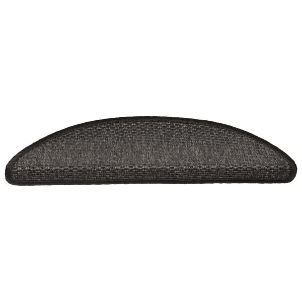 vidaXL Tapis d'escalier autocollants 30 pcs 56x17x3 cm anthracite