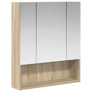 vidaXL Armoire Miroir de Salle de Bain Ch&ecirc;ne Sonoma 60 x 14.5 x 70 cm