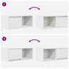 vidaXL Meubles TV 2 pcs blanc 60x31x25,5 cm bois d'ing&eacute;nierie