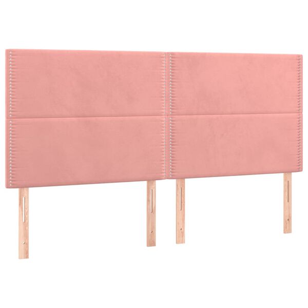 vidaXL T&ecirc;te de lit Rose 200x5x118/128 cm Velours