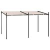 vidaXL Belv&eacute;d&egrave;re avec toit r&eacute;tractable 400x300x233 cm Cr&egrave;me