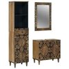 vidaXL Ensemble de mobilier de salle de bain avec tiroir 3 pcs Marron