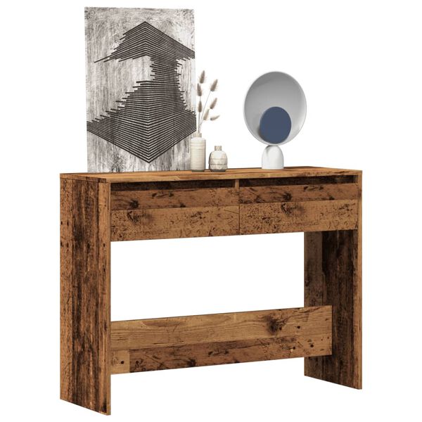 vidaXL Table console vieux bois 100x35x76,5 cm bois d'ing&eacute;nierie