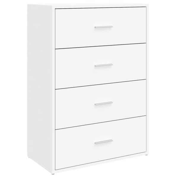 vidaXL Buffets 2 pcs blanc 60x31x84 cm bois d'ing&eacute;nierie