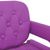 vidaXL Chaises pivotantes &agrave; manger lot de 2 violet similicuir