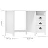 vidaXL Bureau Hill avec 3 tiroirs 120x50x74 cm Bois pin massif