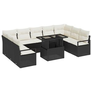vidaXL Ensemble de canap&eacute; de jardin 10 pc 9-Nombre de places