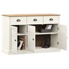 vidaXL Buffet avec tiroirs VIGO 113x40x75 cm blanc bois massif de pin