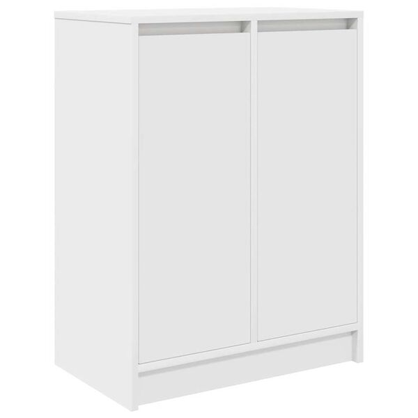 vidaXL Armoire à chaussures blanc 57x34x76 cm bois d'ingénierie