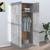 vidaXL Garde-robe Gris b&eacute;ton 80x52x180 cm Bois d&rsquo;ing&eacute;nierie
