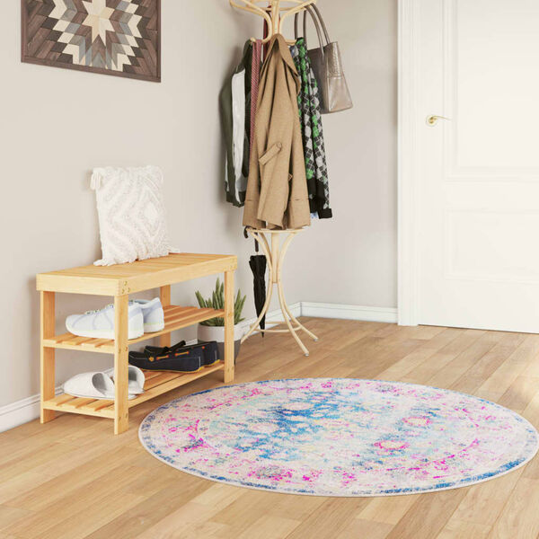 vidaXL Tapis lavable multicolore &Oslash; 120 cm antid&eacute;rapant