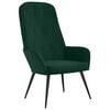 vidaXL Chaise de relaxation Vert fonc&eacute; Velours