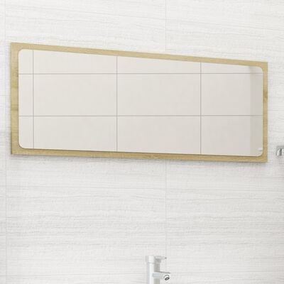 vidaXL Miroir de salle de bain Chêne sonoma 90x1,5x37 cm Aggloméré