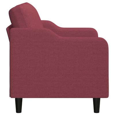 vidaXL Canapé à 2 places Rouge bordeaux 140 cm Tissu