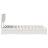 vidaXL Lit de Rangement Blanc 135 x 190 cm Bois d'ing&eacute;nierie