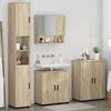 vidaXL Ensemble de mobilier de salle de bain 4 pcs Ch&ecirc;ne Sonoma