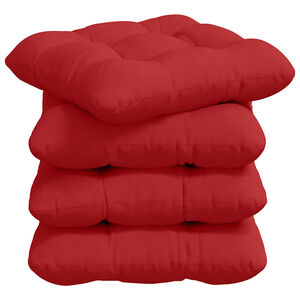vidaXL Coussins de si&egrave;ge 4 pcs Rouge 40 x 40 x 12 cm tissu