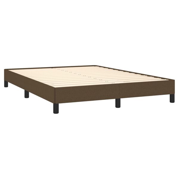 vidaXL Cadre de lit sans matelas marron fonc&eacute; 140x190 cm tissu