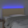 vidaXL T&ecirc;te de lit &agrave; LED Cr&egrave;me 80x5x78/88 cm Tissu