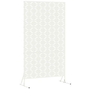 vidaXL &Eacute;cran de confidentialit&eacute; 100 x 50 x 180 cm Acier Blanc
