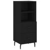 vidaXL Buffet Noir 34,5x34x90 cm Bois d'ing&eacute;nierie