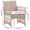 vidaXL Fauteuils de jardin avec coussins 2 pcs Beige R&eacute;sine tress&eacute;e
