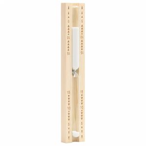vidaXL Minuterie &agrave; sable pour sauna 15 minutes Bois massif de pin