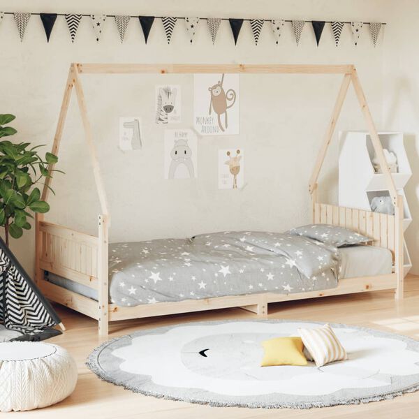 vidaXL Cadre de lit pour enfant 90x190 cm Bois de pin massif