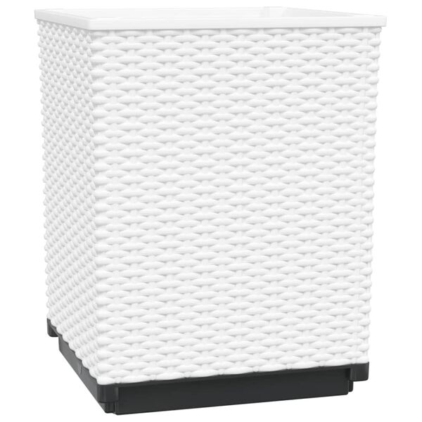 vidaXL Jardinières 2 pcs blanc 30x30x37 cm polypropylène