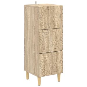 vidaXL Armoire &agrave; tiroirs Ch&ecirc;ne Sonoma 33 x 34,5 x 90 cm