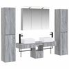 vidaXL Ensemble de mobilier de salle de bain 6 pc Sonoma gris