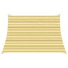 vidaXL Voile d'ombre 3 / 4 x 3 m HDPE Rectangulaire Jaune et blanc