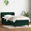 vidaXL Sommier &agrave; lattes de lit et matelas vert fonc&eacute; 80x220 cm velours