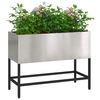 vidaXL Bac de jardin surélevé Argent 60 x 26 x 45 cm Acier inoxydable