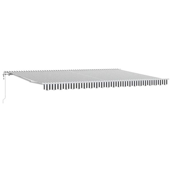 vidaXL Auvent r&eacute;tractable automatique anthracite et blanc 500x300 cm