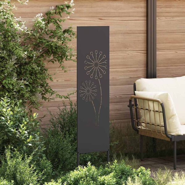 vidaXL &Eacute;cran de confidentialit&eacute; de jardin Fretwork Noir 32 x 140 cm