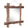 vidaXL Miroir &agrave; b&ucirc;ches Naturel 70x70 cm bois de teck recycl&eacute;