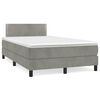 vidaXL Sommier &agrave; lattes de lit et matelas gris clair 120x190cm velours
