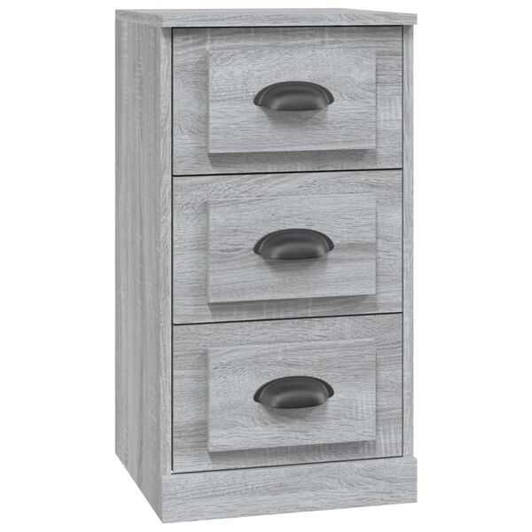vidaXL Buffet sonoma gris 36x35,5x67,5 cm bois d'ing&eacute;nierie